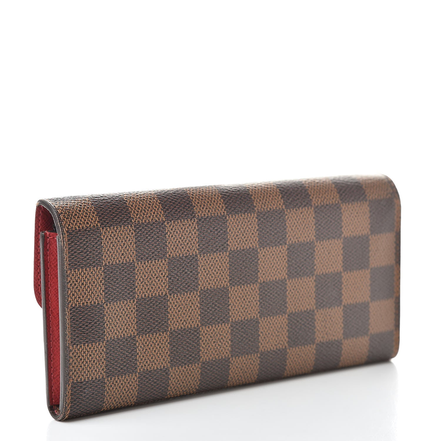 Louis Vuitton Damier Ebene Emilie Wallet Red 3 of 13