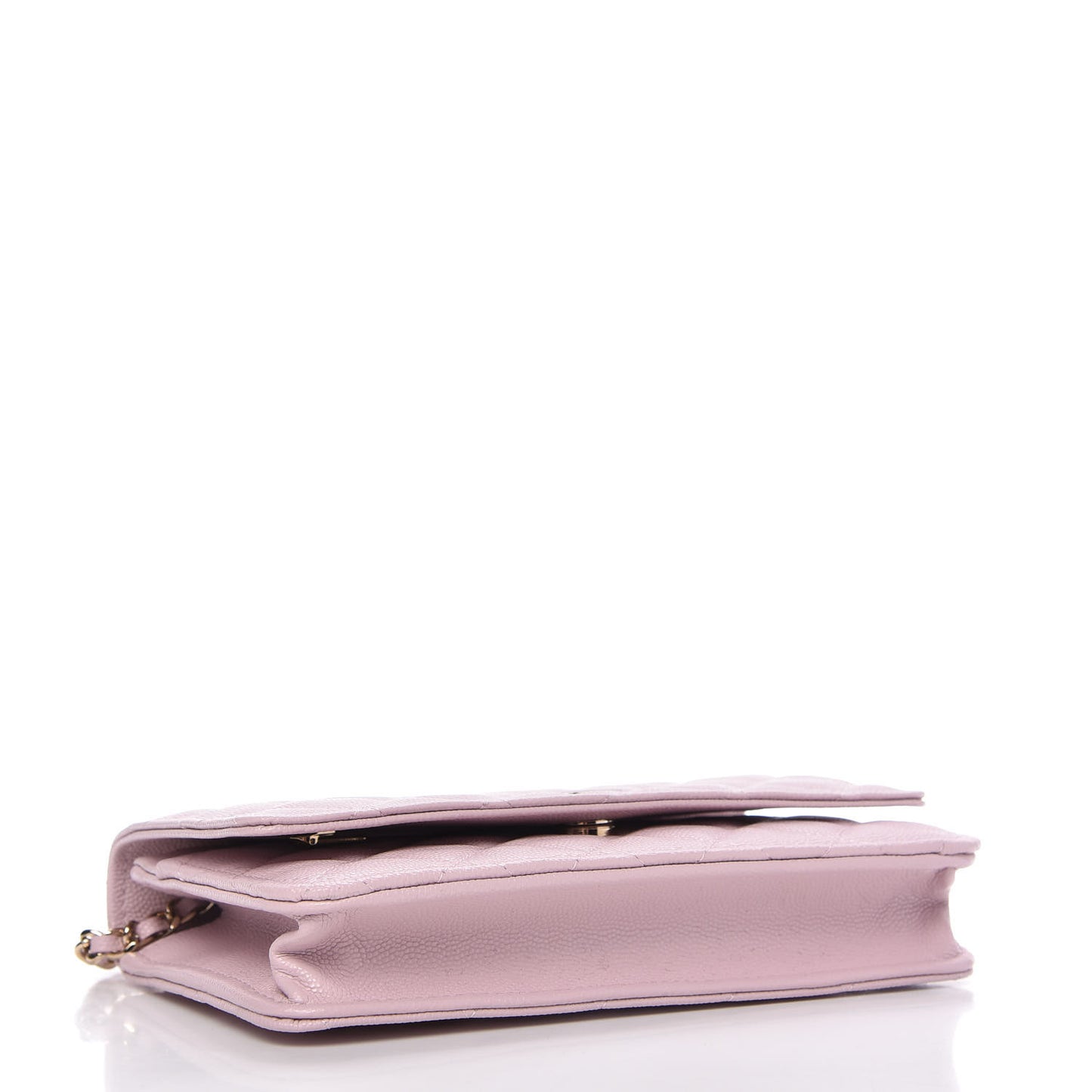 Caviar Quilted Wallet On Chain WOC Light Pink