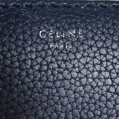 Celine Drummed Calfskin Zip Around Wallet Navy 5 of 10