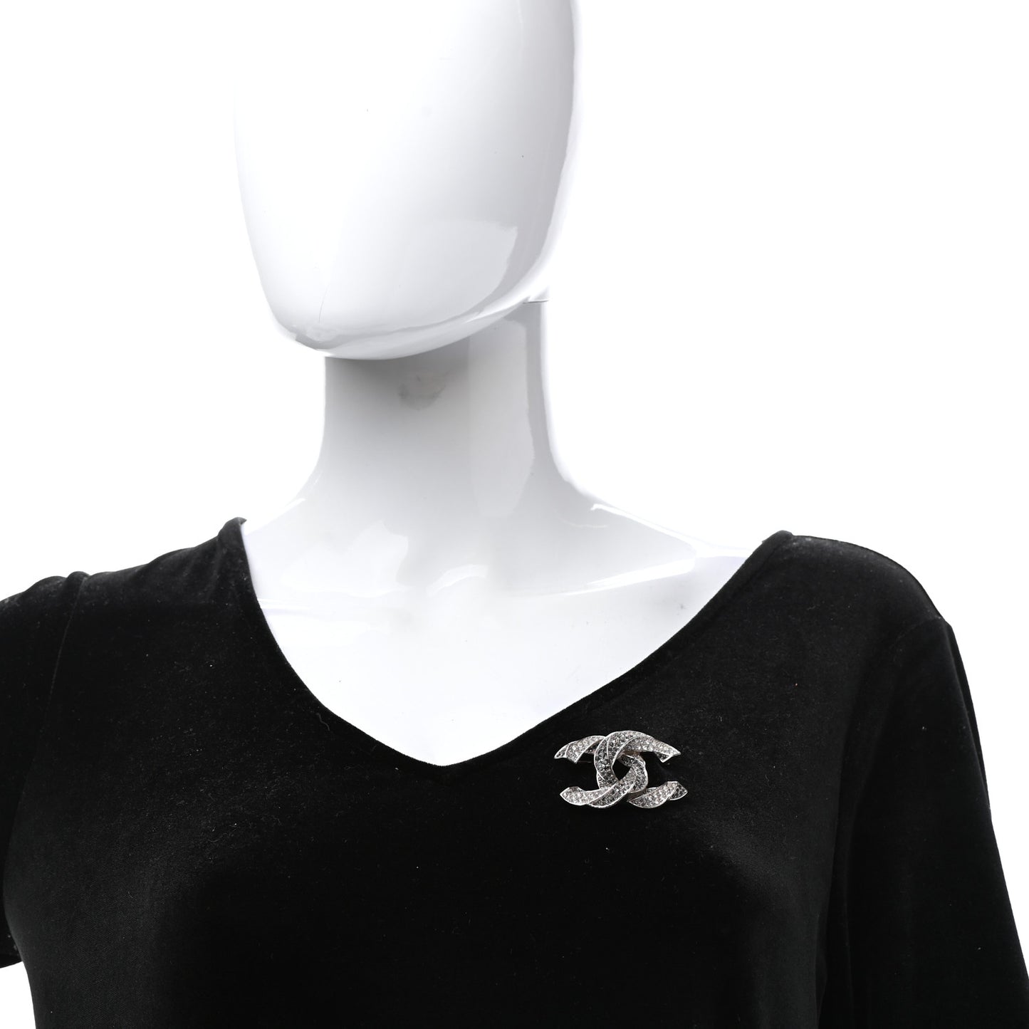 CC Chanel Brooch Silver