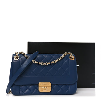 Chanel Lambskin Quilted Large Chic With Me Flap Navy 11 of 11