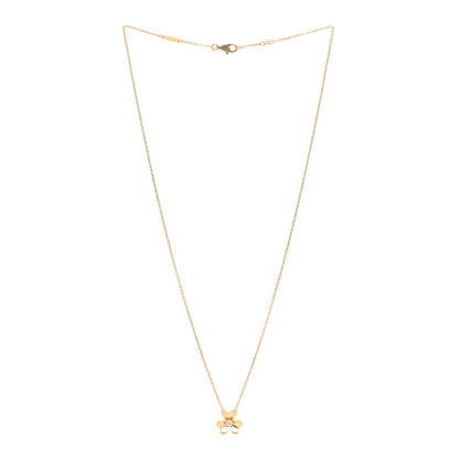 Van Cleef & Arpels 18K Yellow Gold Diamond Mini Frivole Pendant Necklace 3 of 5
