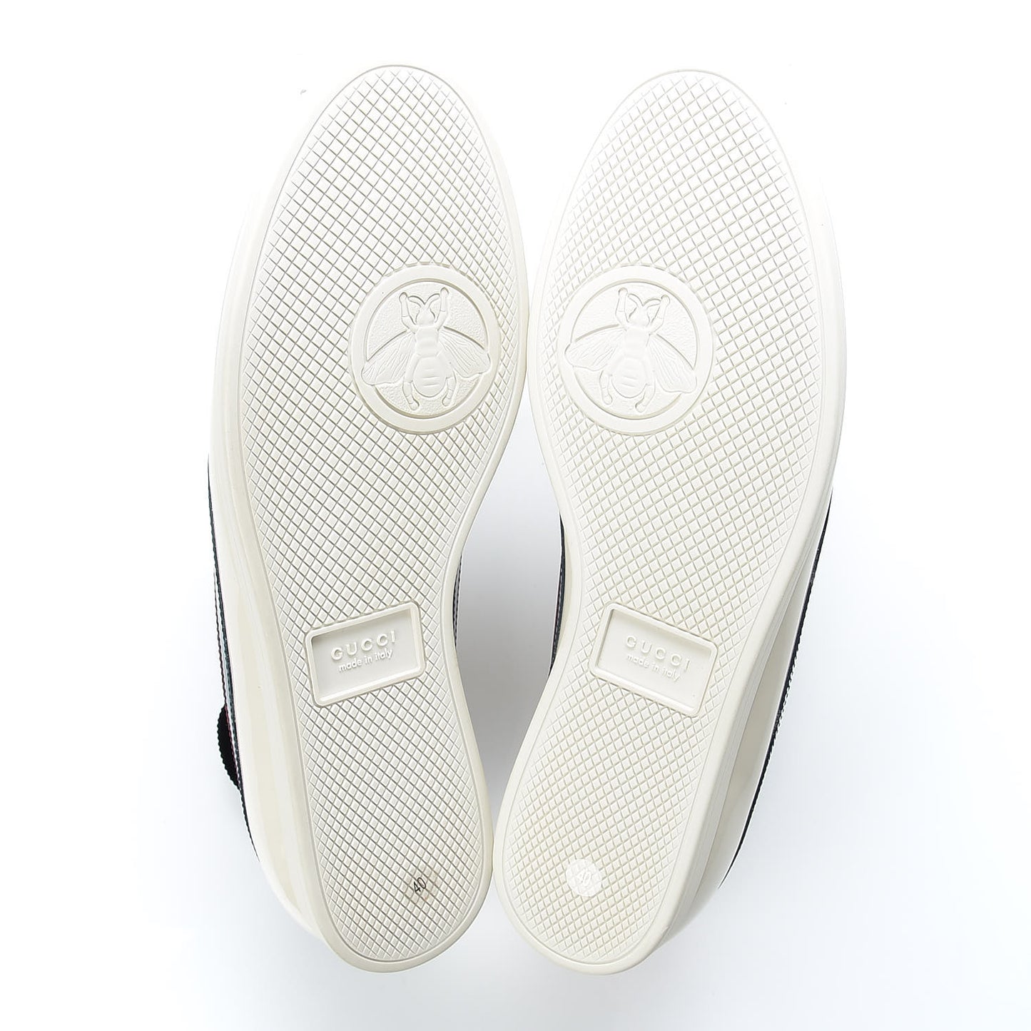 Patent Calfskin Crystal Womens Web Falacer Sneakers 40 White