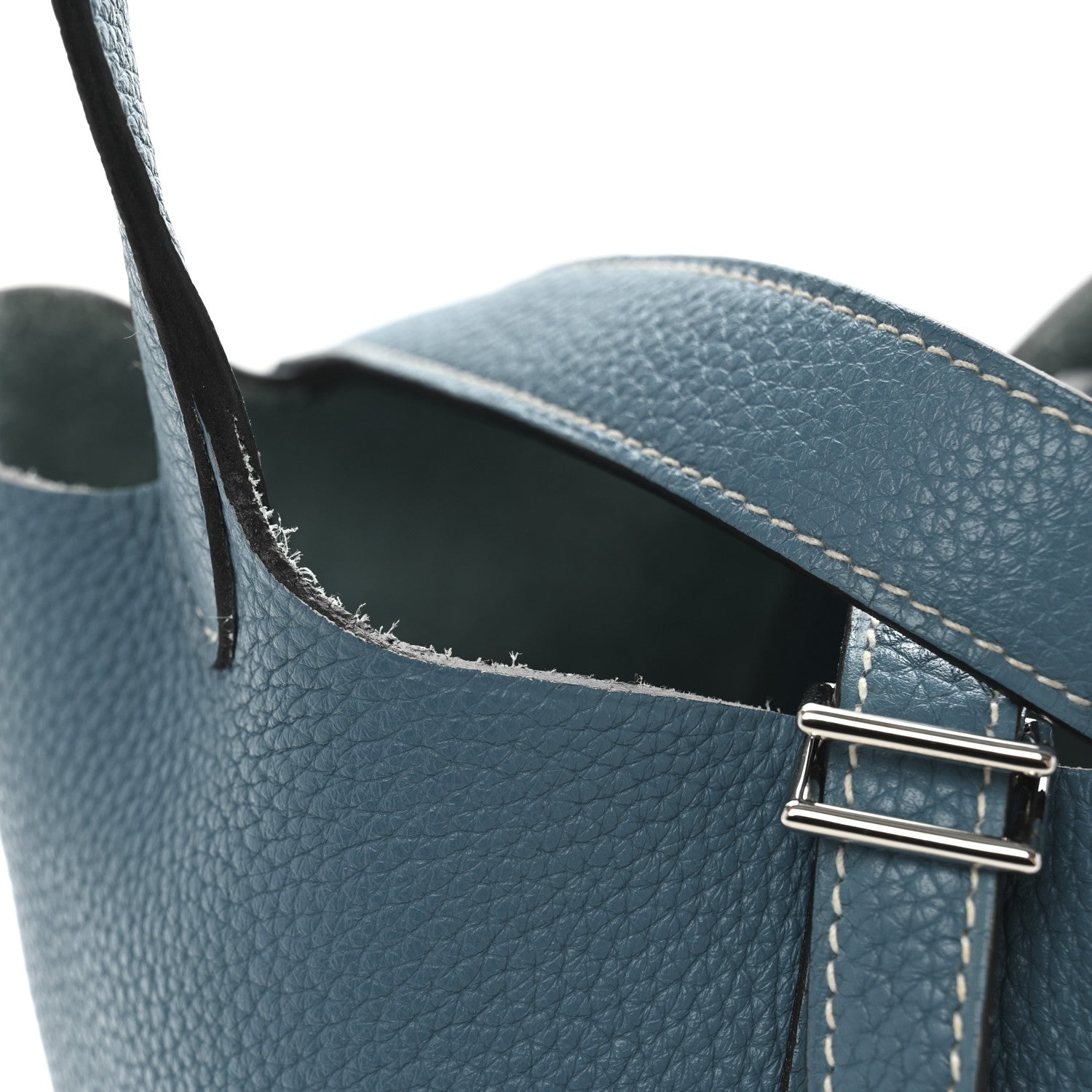 Hermes Taurillon Clemence Picotin Lock 18 PM Blue Jean 11 of 13