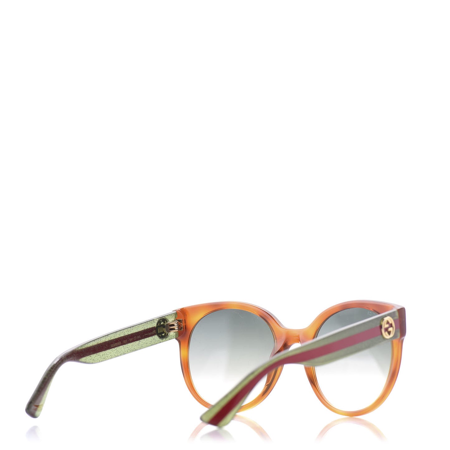 Round Eye GG Web Glitter GG0035S Sunglasses Tortoise