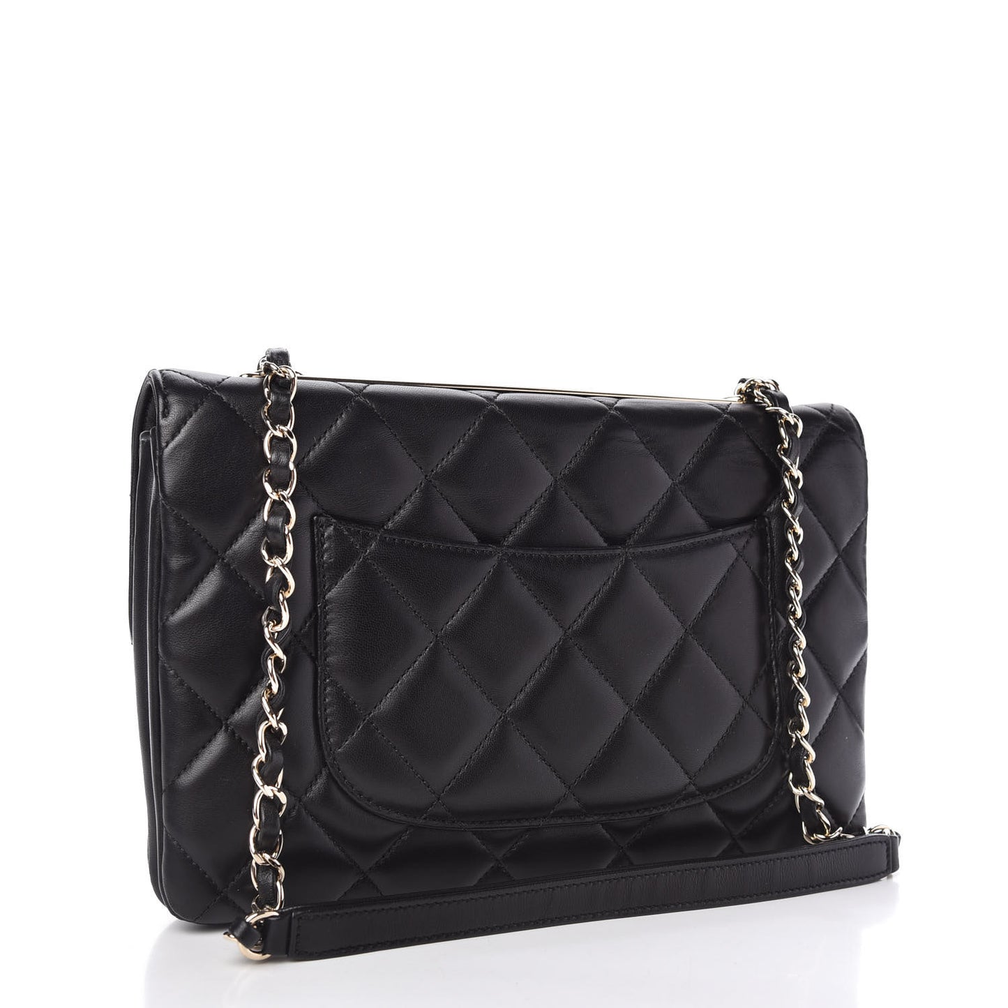 Lambskin Quilted Medium Trendy CC Flap Black