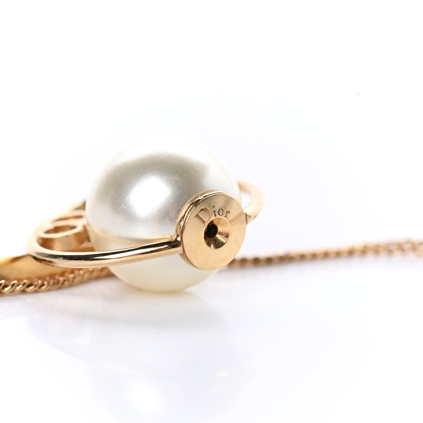 Pearl Tribales Dangle Chain Earrings Gold