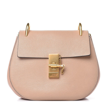 Chloe Grained Goatskin Drew Shoulder Bag Biscotti Beige 1 of 8