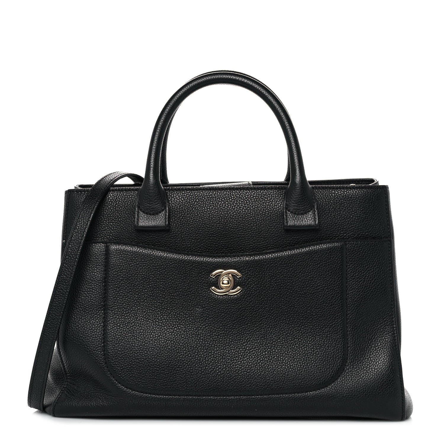 Chanel Grained Calfskin Small Neo Executive Shopper Tote Black 1 of 10