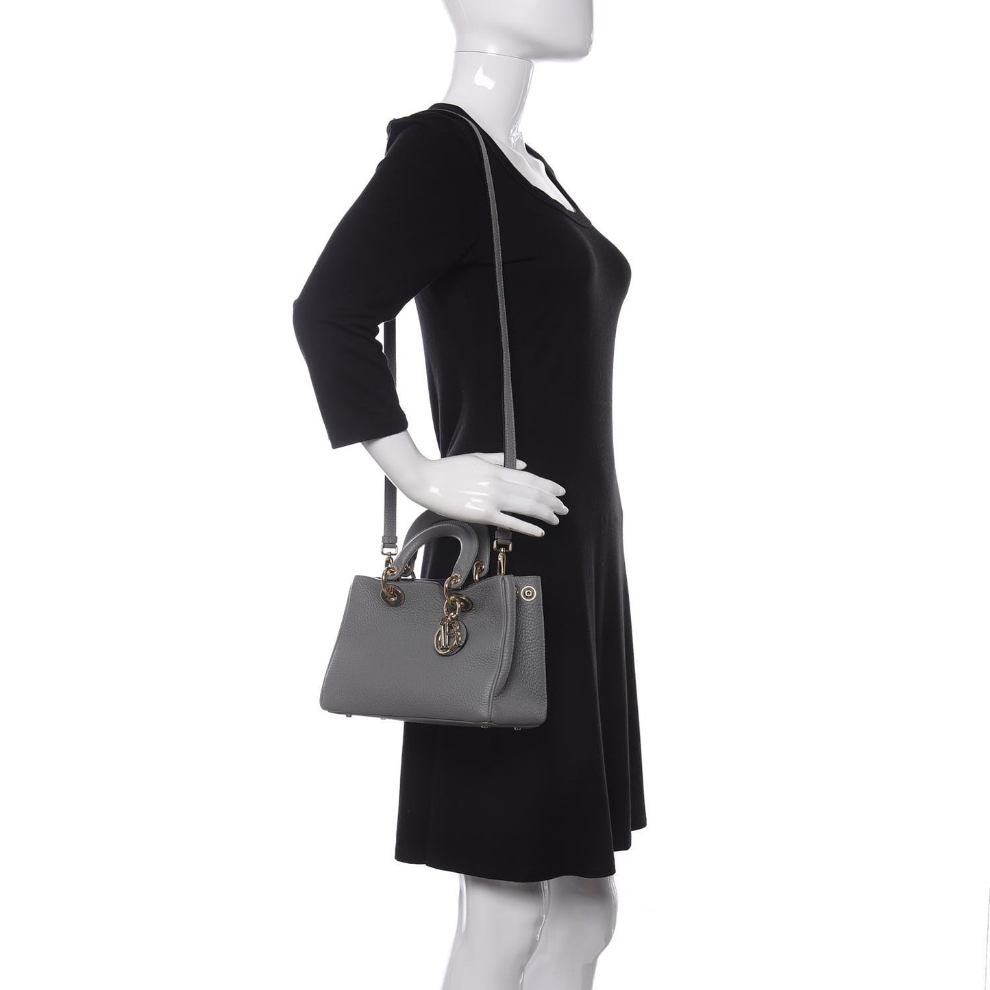Calfskin Mini Diorissimo Tote Gris