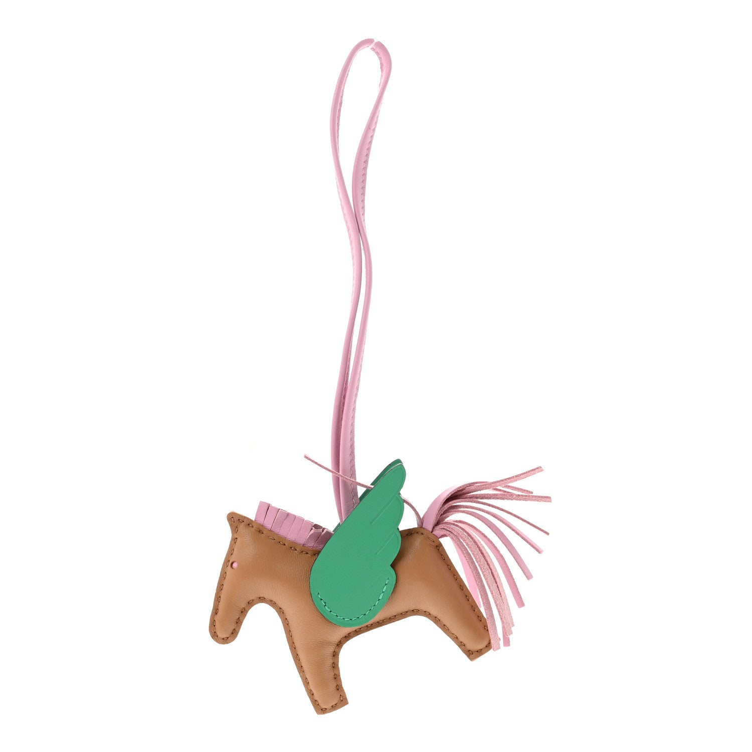 Hermes Milo Lambskin Grigri Rodeo Pegase Horse Bag Charm PM Chai Mauve Sylvestre Menthe 1 of 5