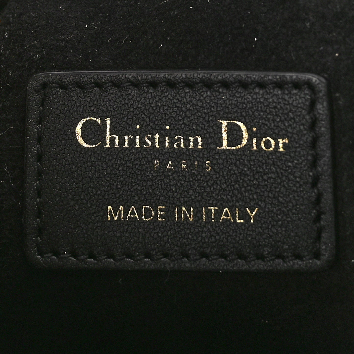 Lambskin Cannage Micro Lady Dior Vanity Case Black