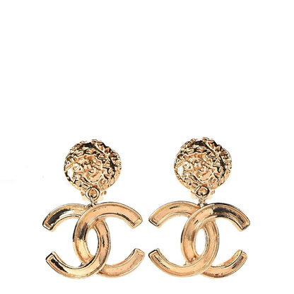 Chanel CC Drop Clip On Earrings Gold 1 of 4