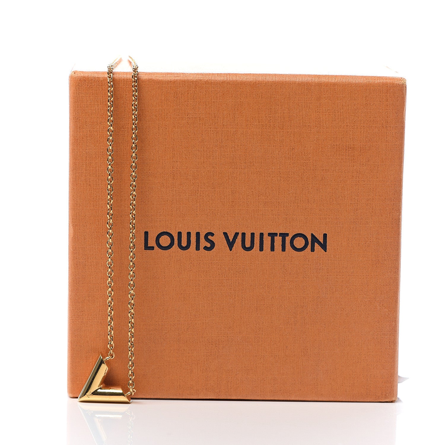 Louis Vuitton Essential V Necklace Gold 5 of 5