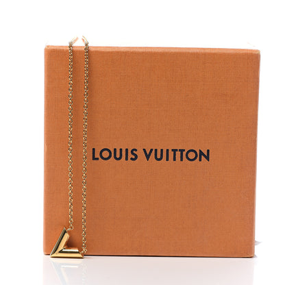 Louis Vuitton Essential V Necklace Gold 5 of 5