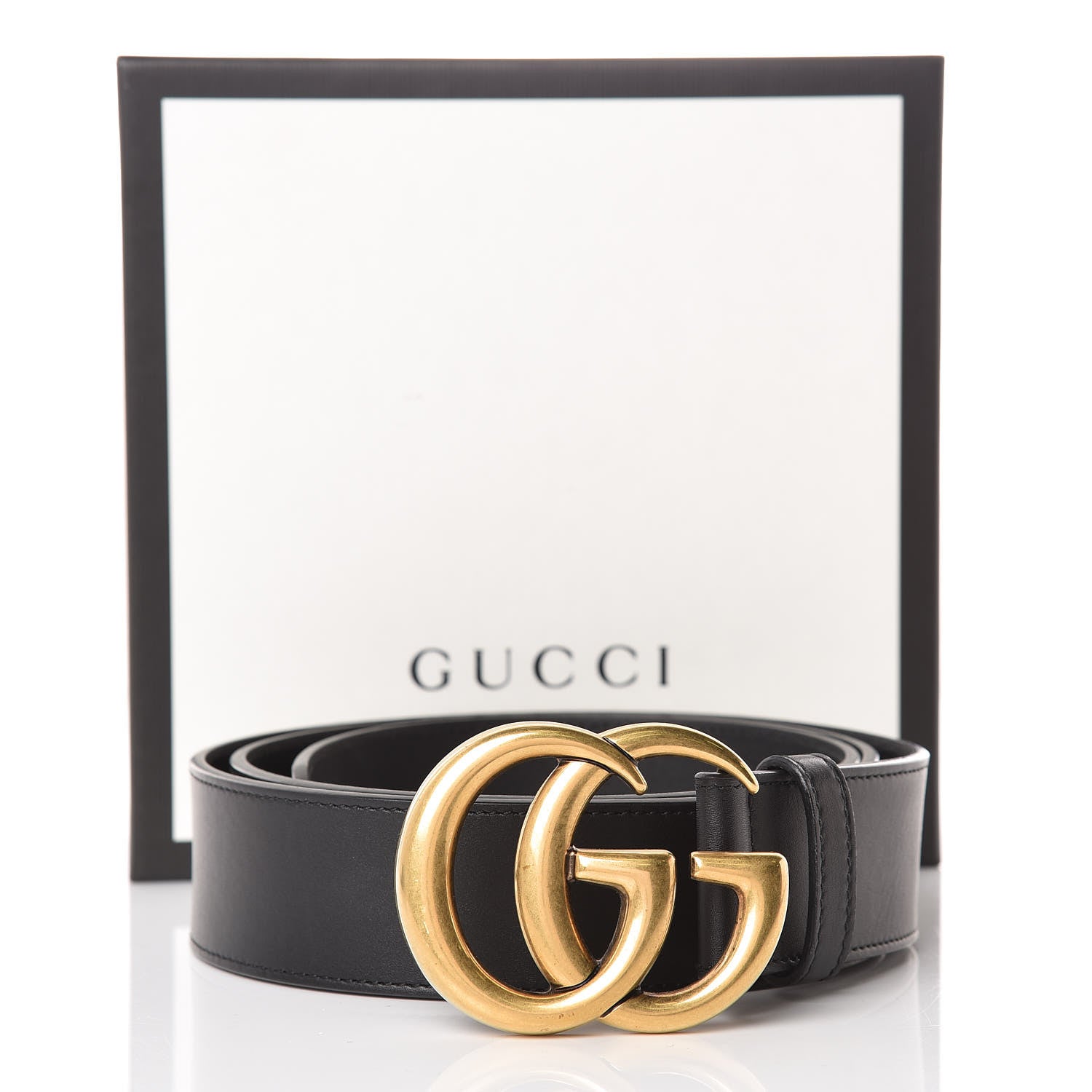 Gucci Calfskin Double G 40mm Belt 105 42 Black 9 of 9