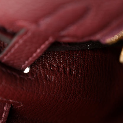 Hermes Togo Kelly Retourne 25 Bordeaux 7 of 10