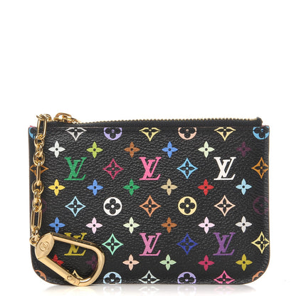 Louis Vuitton Monogram Multicolor Key Pouch Black Grenade 1 of 7
