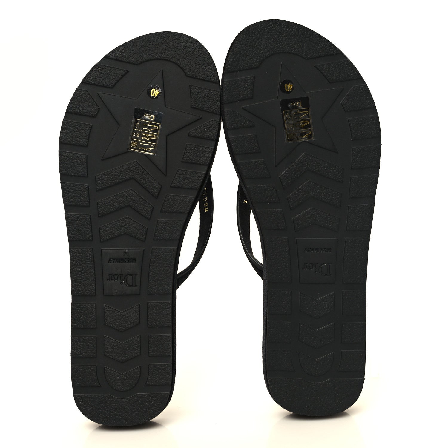 Christian Dior Velvet Diorsea Thong Sandals 40 Black 6 of 9