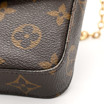 Louis Vuitton Monogram Pochette Felicie Chain Wallet Fuchsia 11 of 16