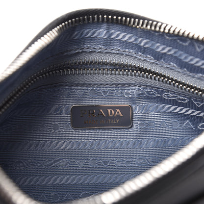 Prada Glace Calf Etiquette Clutch Black 8 of 9