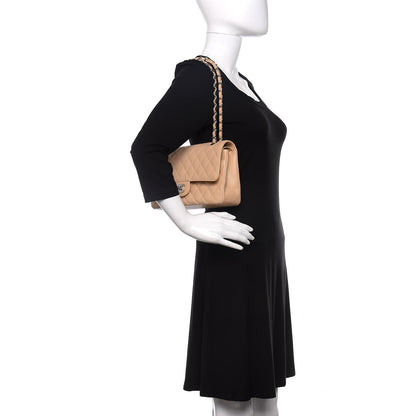 Chanel Caviar Quilted Medium Double Flap Beige 2 of 10
