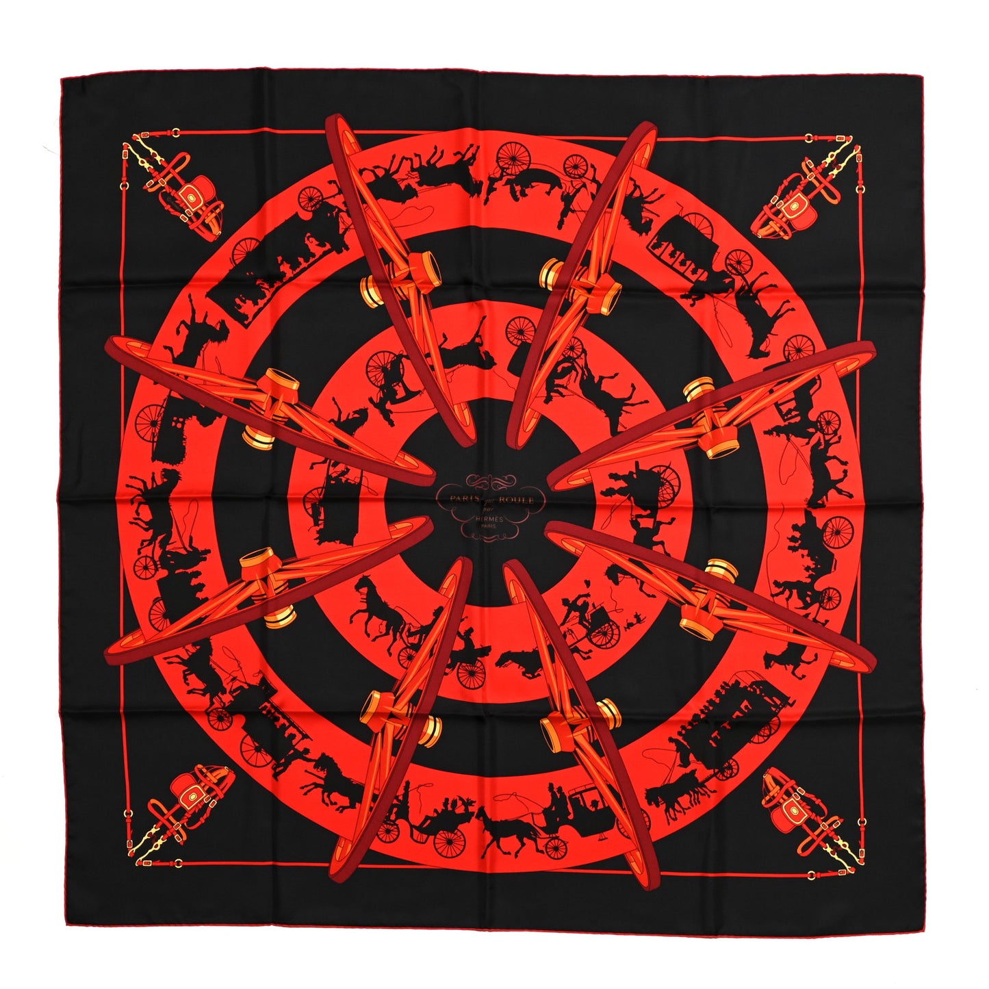 Silk Paris Qui Roule Scarf 90