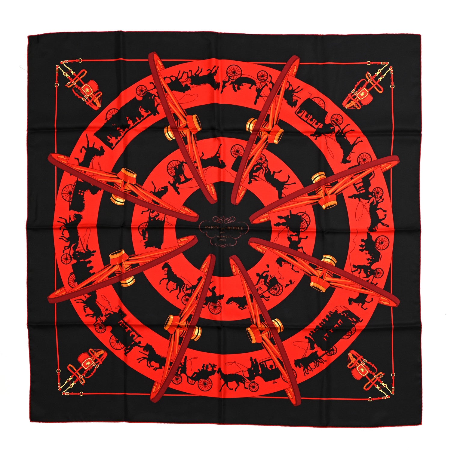 Hermes Silk Paris Qui Roule Scarf 90 1 of 4