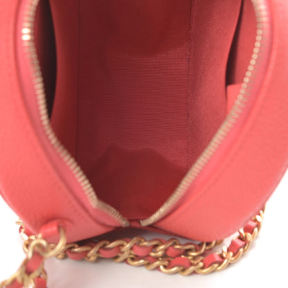 Chanel Caviar Quilted Round Filigree Crossbody Red 5 of 11