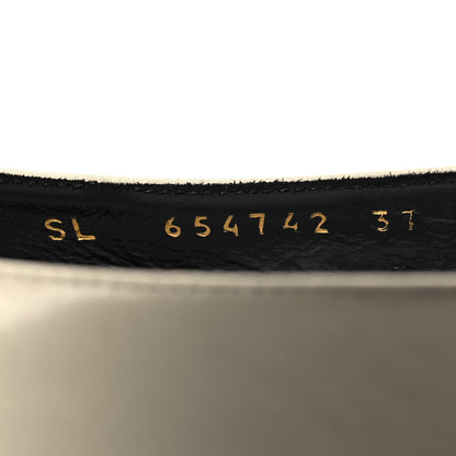 Saint Laurent Belfagor Anais Slingback Flats 37 Navy Pearl 6 of 8