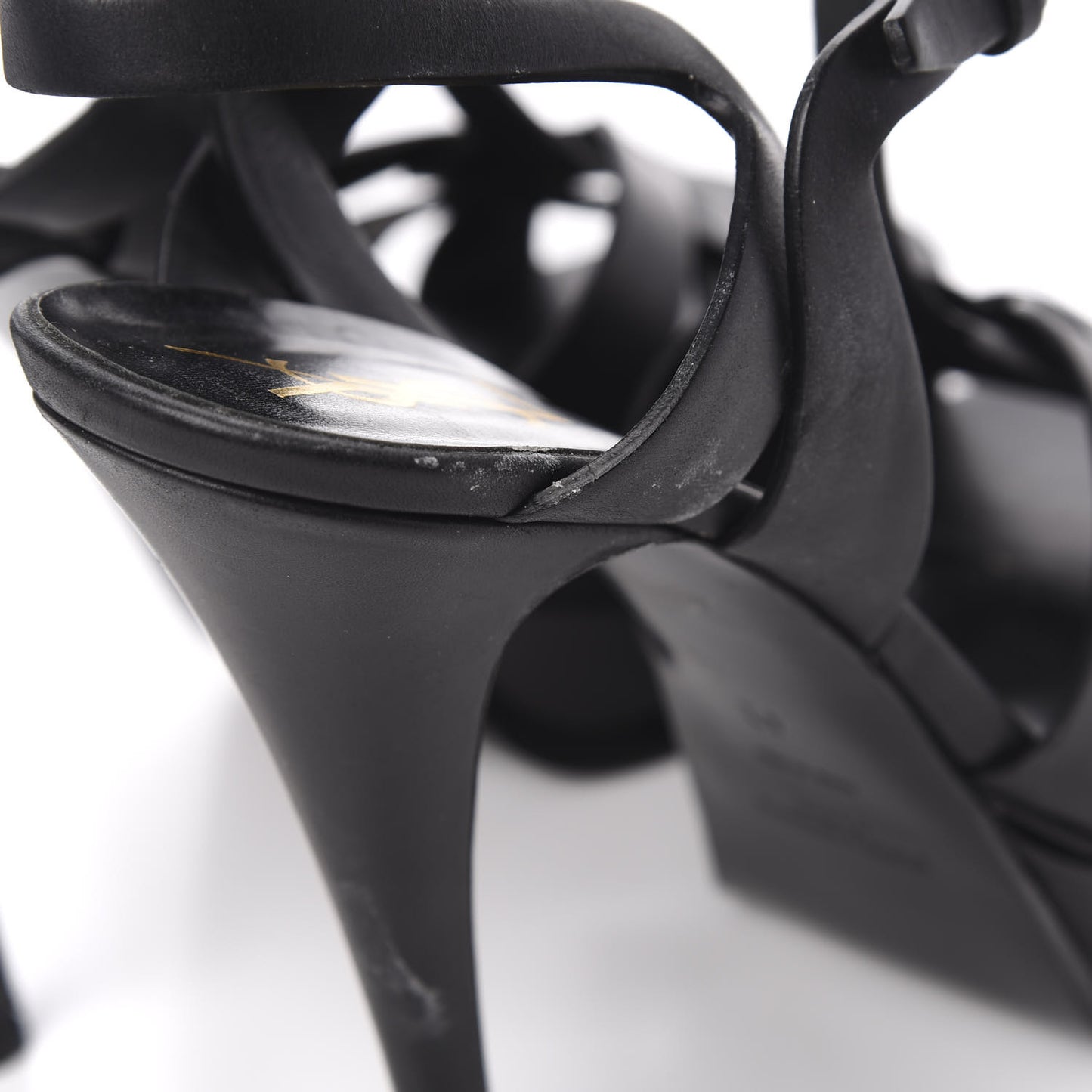 Calfskin Tribute 105 Platform Sandals 42 Black
