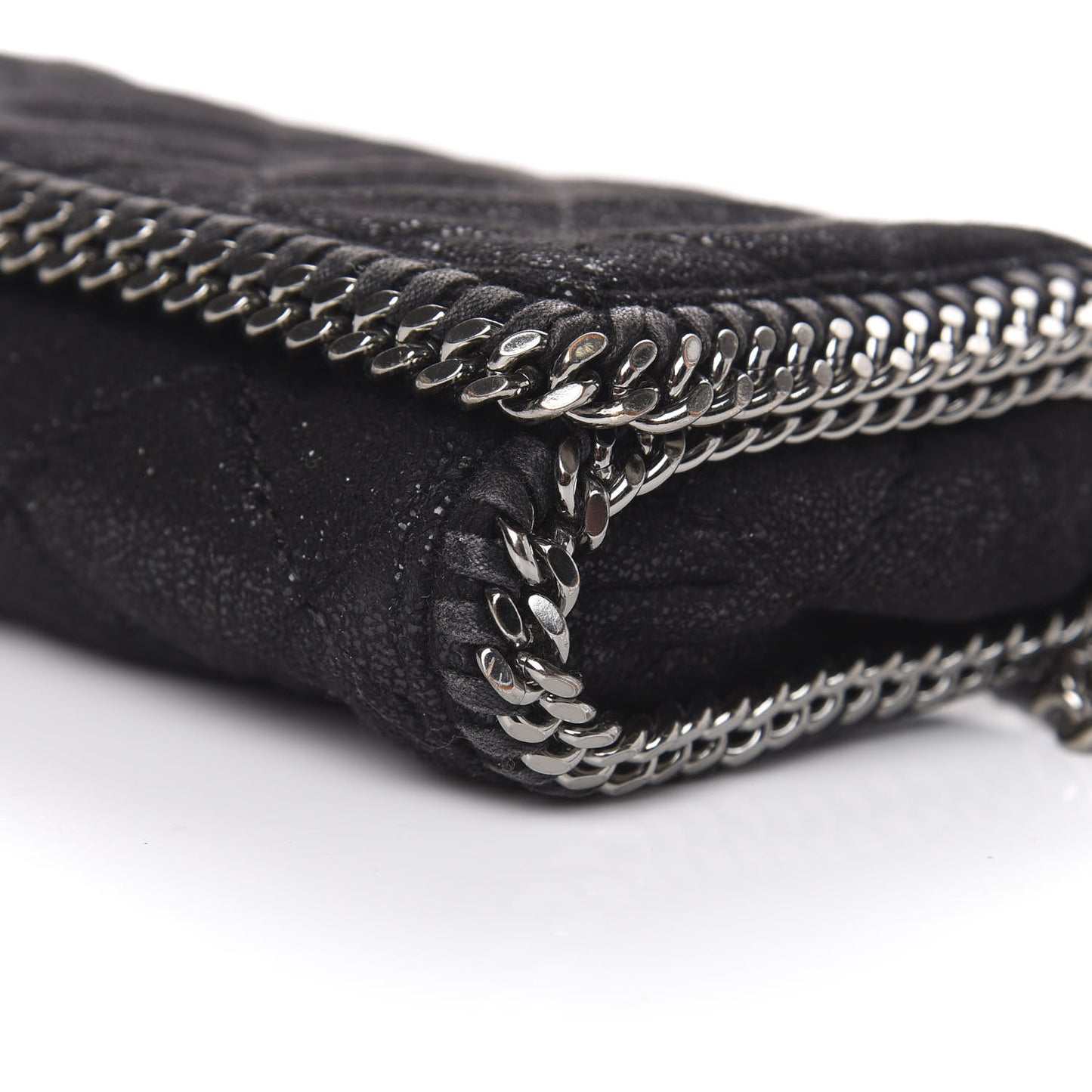 Shaggy Deer Quilted Falabella Crossbody Bag Black