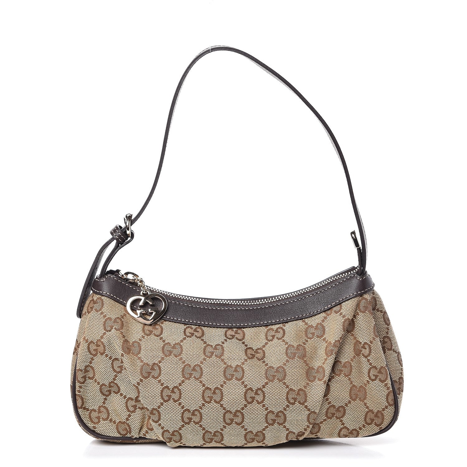 Gucci Monogram Lovely Heart Cosmetic Case Dark Brown 1 of 8