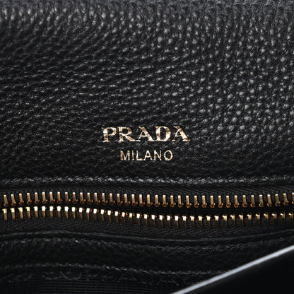 Prada Vitello Daino Crossbody Flap Black 10 of 10