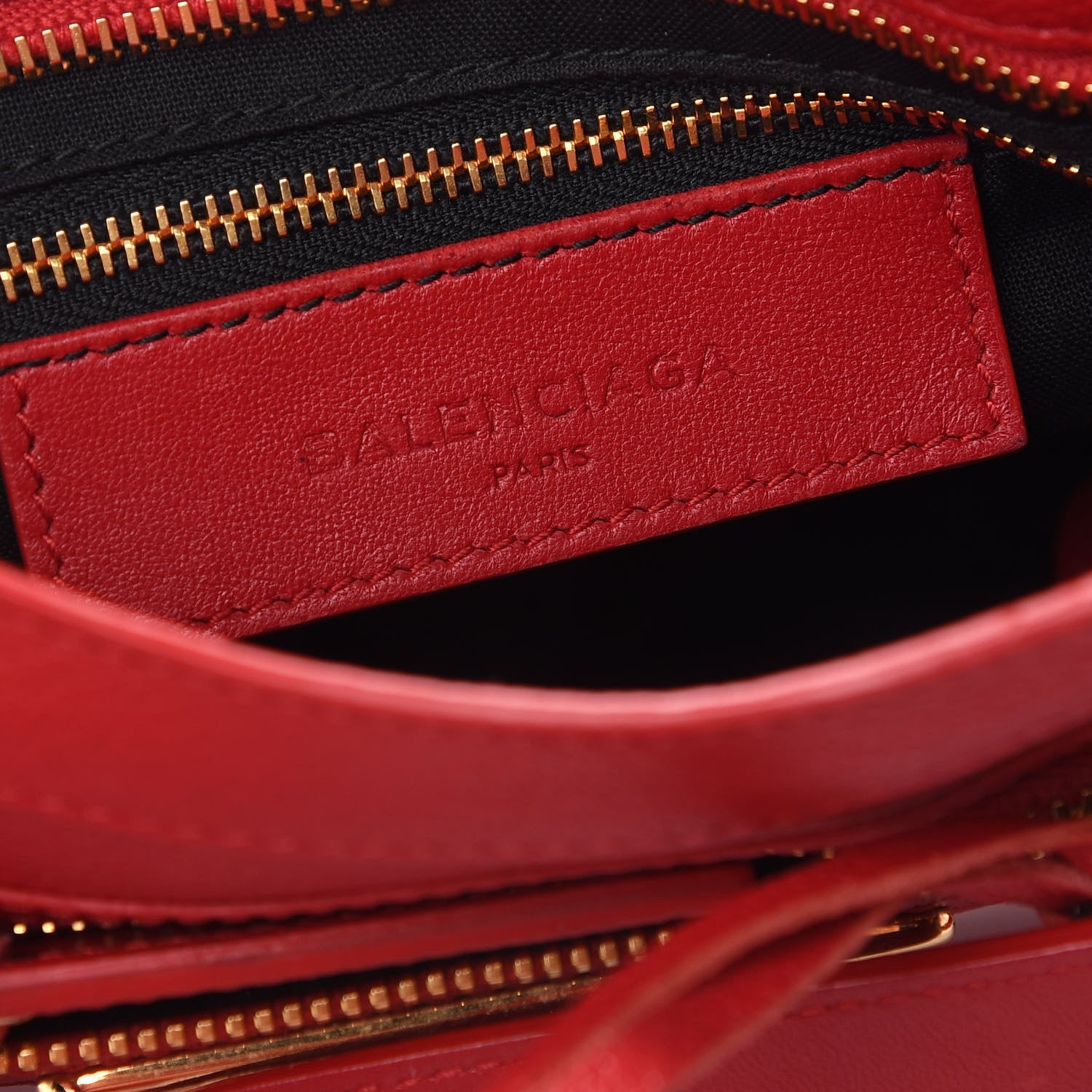 Balenciaga Chevre Gold Metallic Edge Hardware Mini City Rouge Grenade 6 of 12