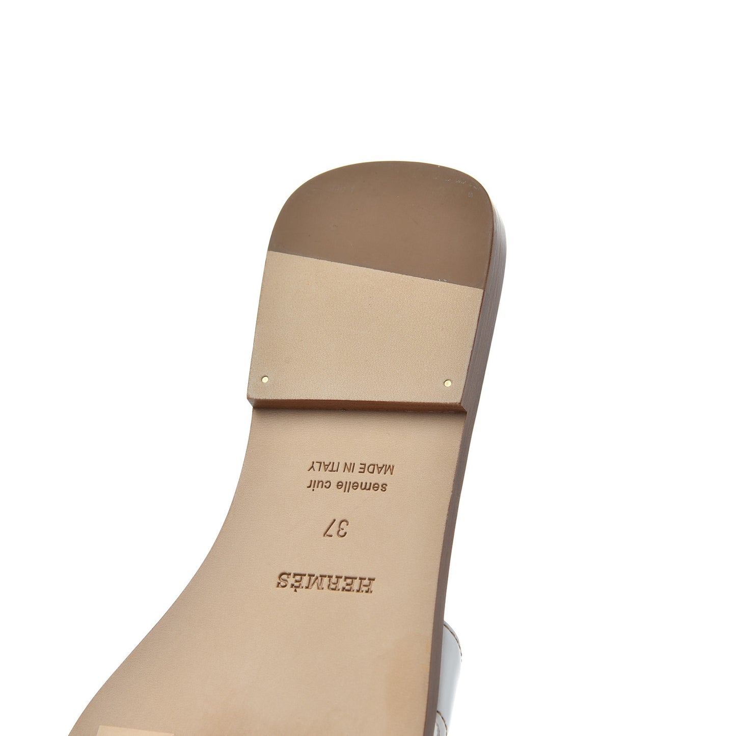 Box Calfskin Oran Sandals 37 White