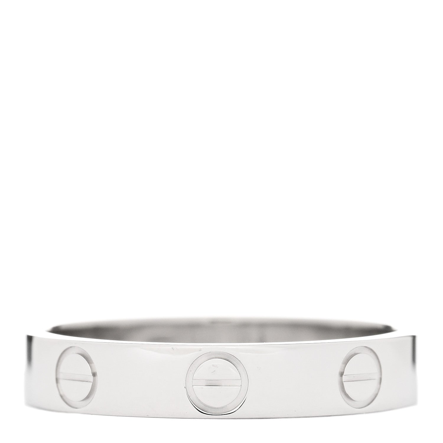 Cartier Platinum 3.5mm LOVE Wedding Band Ring 53 6.5 3 of 5