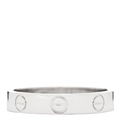 Cartier Platinum 3.5mm LOVE Wedding Band Ring 53 6.5 3 of 5