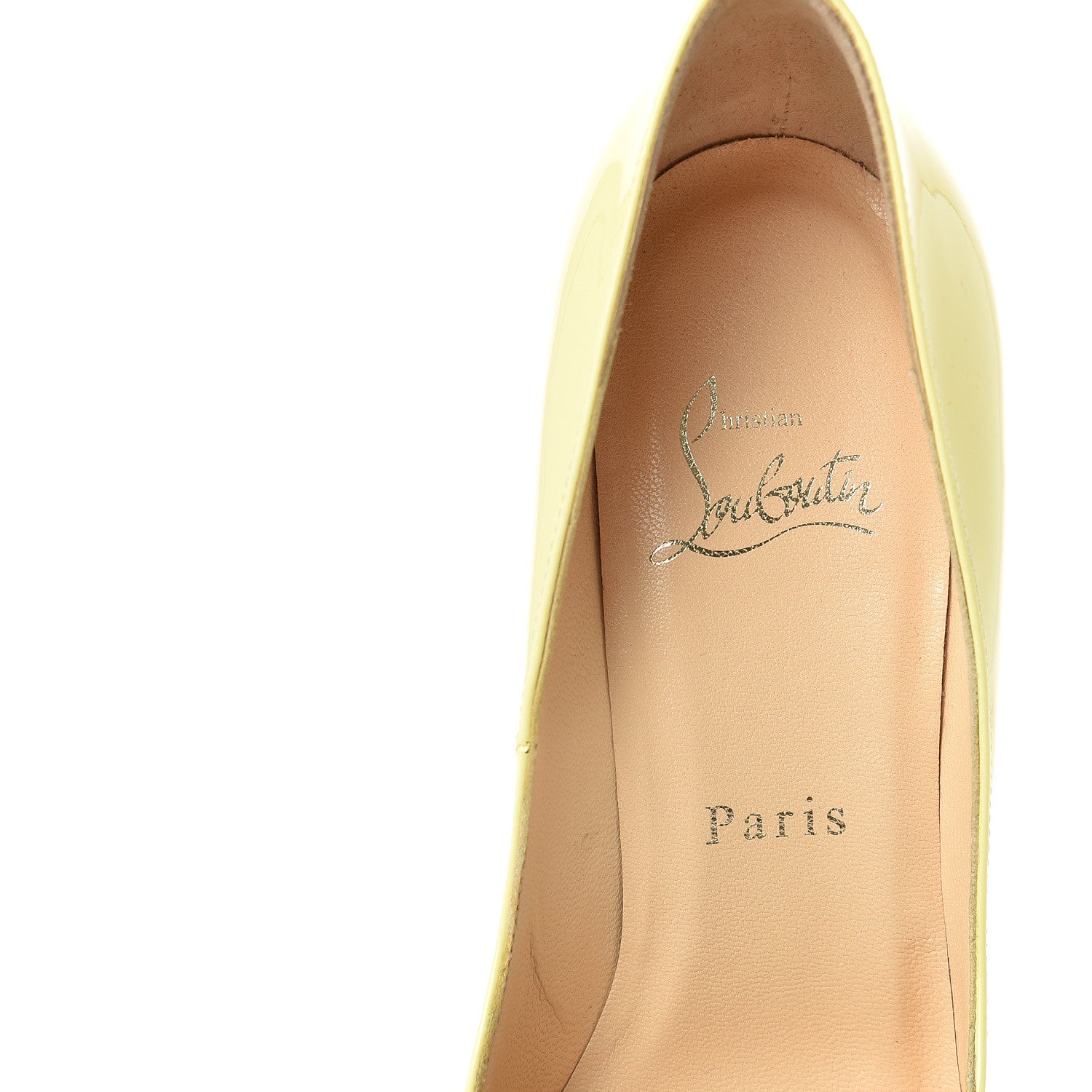 Christian Louboutin Patent Pigalle 100 Pumps 36 Yellow 8 of 9