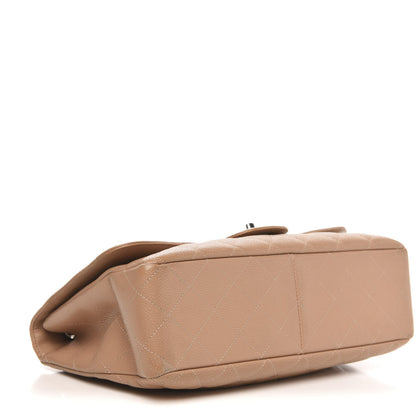 Chanel Caviar Quilted Jumbo Single Flap Beige 4 of 17