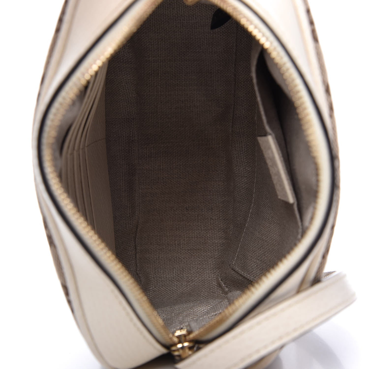 Gucci Monogram Dollar Calfskin Mini Bree Messenger Bag Beige Ebony Avoire 5 of 10