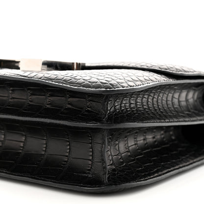 Hermes Matte Alligator Lizard Constance 24 Black Ombre 10 of 11