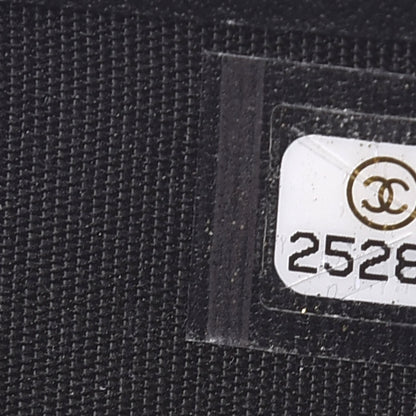 Chanel Caviar Chevron Quilted Boy Compact Wallet Black 7 of 9