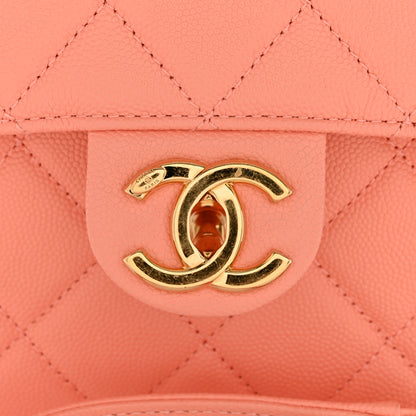 Chanel Caviar Quilted Handy Box Vanity Case Orange 11 of 11