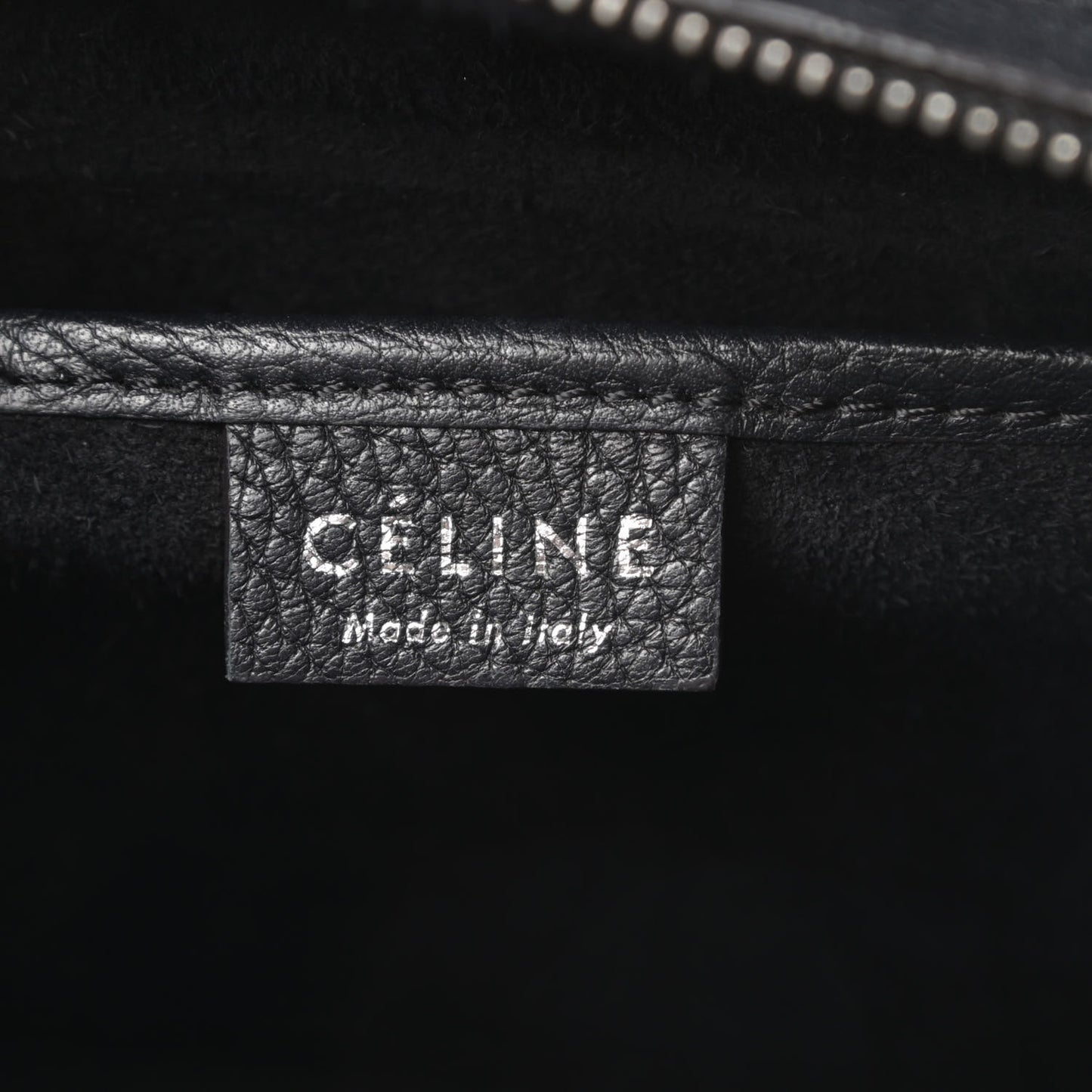 Drummed Calfskin Nano Luggage Black