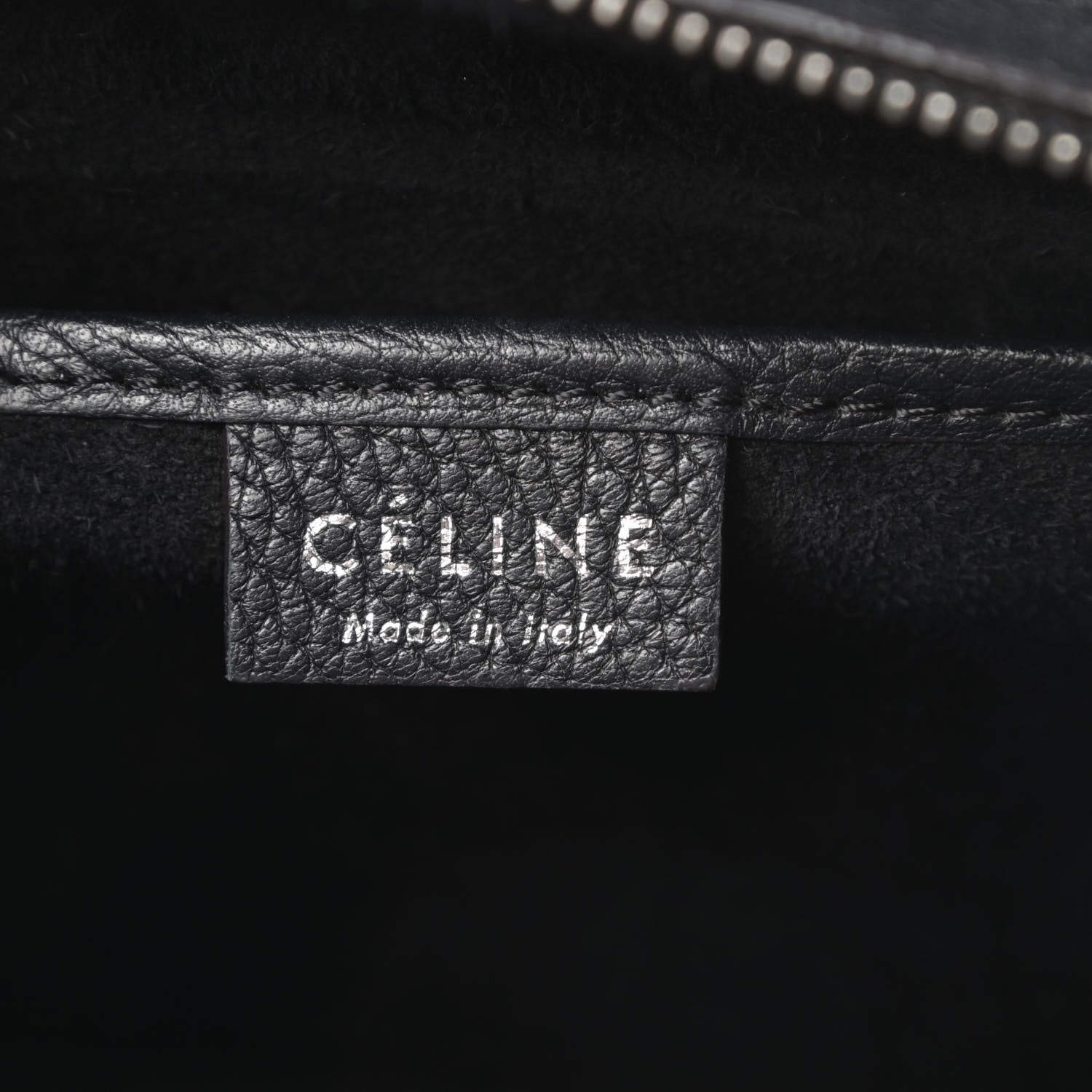 Celine Drummed Calfskin Nano Luggage Black 6 of 13
