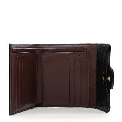 Chanel Caviar Quilted Compact Flap Wallet Black 5 of 9