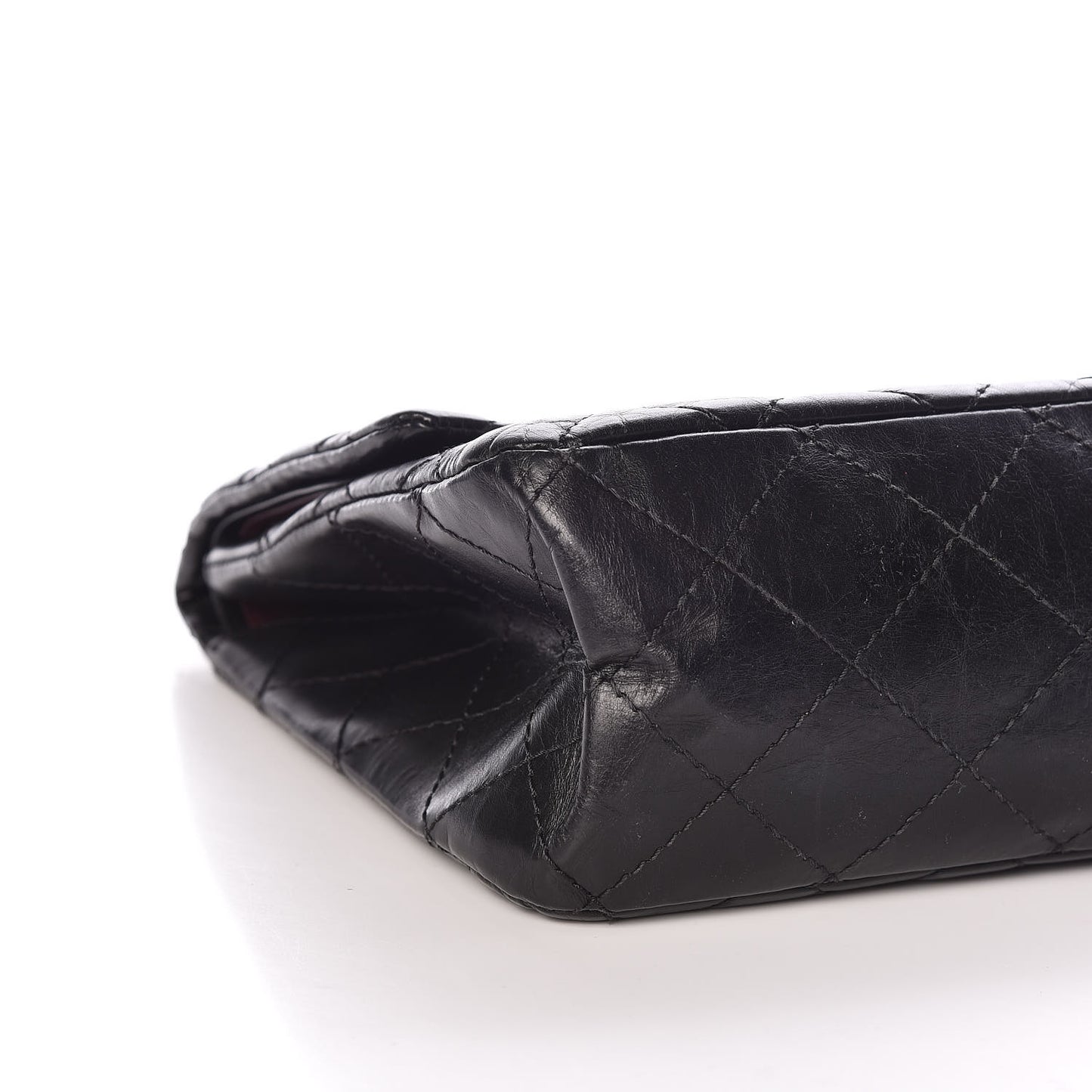 Aged Calfskin Quilted 2.55 Reissue 227 Flap Black