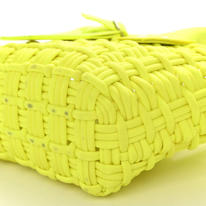 Balenciaga Faux Calfskin XXS Bistro Basket Fluo Yellow 9 of 10