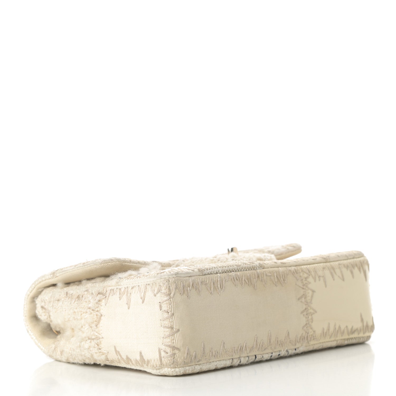 Chanel Tweed Patchwork Medium Single Flap White 4 of 13
